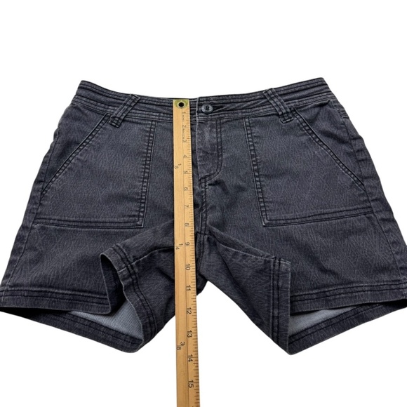 Prana Tess Organic Cotton Charcoal Gray Lace Print Shorts Size 8 - Picture 8 of 10